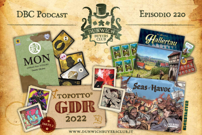 Dunwich Buyers Club - Episodio 220 - I miglior giochi di ruolo del 2022 (parte 2), MON – Emblemi del Sengoku, Seas of Havoc, Hallertau
